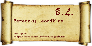 Beretzky Leonóra névjegykártya